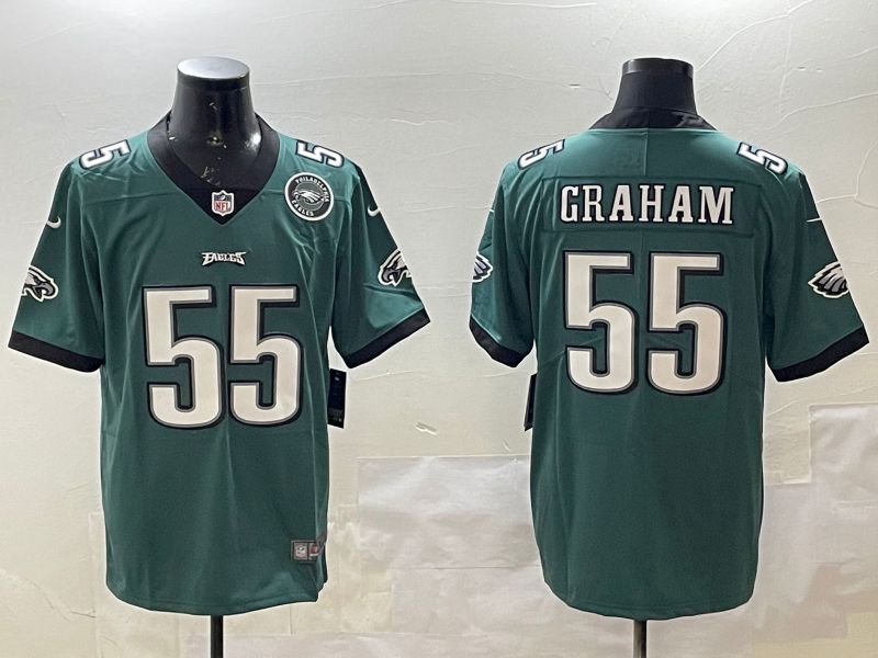 Men Philadelphia Eagles #55 Graham Green Second generations 2025 Nike Vapor Limited NFL Jersey style 3->philadelphia eagles->NFL Jersey